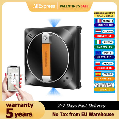 Robot de limpieza de ventanas Liectroux YW910, pulverizador de agua doble, Sensor láser, Robot aspirador para ventanas de suelo del hogar, aplicación y Control remoto