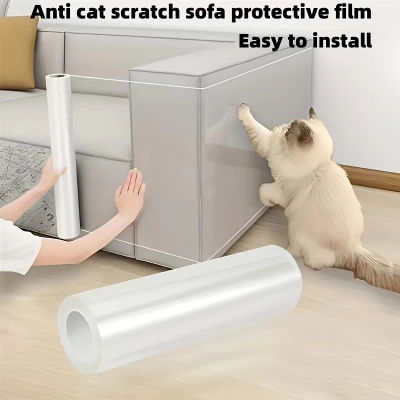 Película Protectora Antiarañazos para Gatos, Película Protectora Autoadhesiva Resistente a Arañazos, Protección para Sofás, Paredes, Puertas, Protección de Muebles