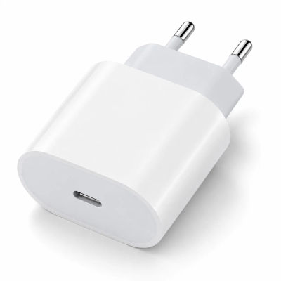 Cargador Rápido USB C PD de 20W con Enchufe Europeo para iPhone 16 15 14 13 12 11 iPad Samsung OnePlus, Cable Tipo C, Cargador de Pared de Viaje