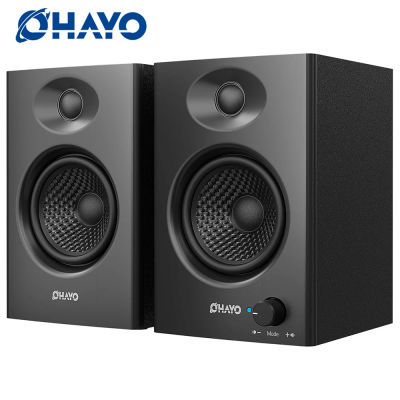 OHAYO Altavoces para Computadora de 60W para Música y Juegos, Bluetooth 5.3 Activo, Altavoces Estéreo 2.0 para PC de Escritorio o Portátil, Entrada Auxiliar de 3.5mm, RCA, USB, 1 Par