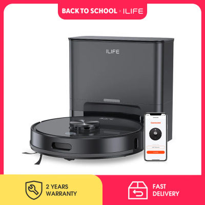 Aspiradora Robótica ILIFE T20s Ultra con Estación de Autovaciado, Succión de 10000 Pa, Batería de 4600 mAh, Tiempo de Funcionamiento Máximo de 300 Minutos
