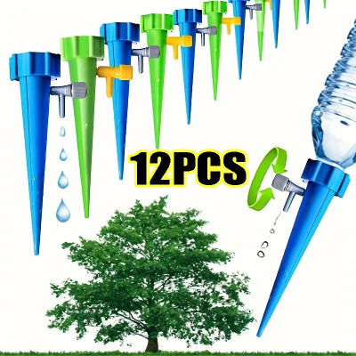 Sistema de riego por goteo automático, punta de autorriego para plantas de flores, invernadero, jardín, gotero de agua automático ajustable, 6/12 Uds.