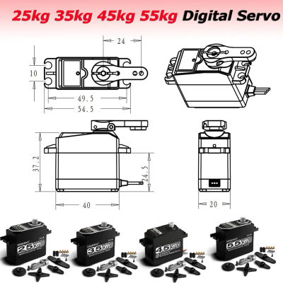 Servo sin escobillas 25kg 35kg 45kg 55kg BLS3355 BLS3335 BLS3325 BLS3245 Servo Digital para Control remoto Baja Crawler Cars Robot