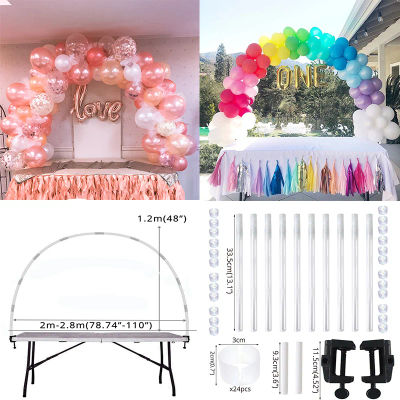 Conjunto de arco de globo de mesa, soporte de columna para bodas, decoraciones de fiesta de cumpleaños, accesorios de arco de baño para bebés