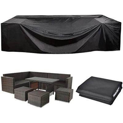 Cubierta cuadrada para muebles, cubierta impermeable para muebles de exterior, cubierta para mesa de exterior con protección contra el polvo y los rayos UV, protector pesado para césped al aire libre
