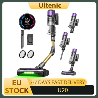 Aspiradora inalámbrica Ultenic U20, succión de 55 000 Pa, depósito de polvo de 1,5 L, tiempo de funcionamiento de 60 minutos, varilla flexible de 65 cm, filtración de 7 etapas