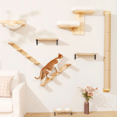 Hamaca de pared para gatos, muebles y camas para mascotas, estante rascador, juguetes para gatos, torre de árbol, accesorios para gatos para descanso de gatitos