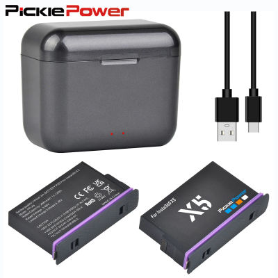 Batería de repuesto de 2860mAh para Insta360 X5, caja de cargador rápido para accesorios de Cámara de Acción Insta 360 X5
