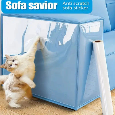 Accesorios transparentes para gatos, cubierta protectora de muebles antiarañazos para sofá, suministros autoadhesivos para gatos, 3/2m, 1 ud.
