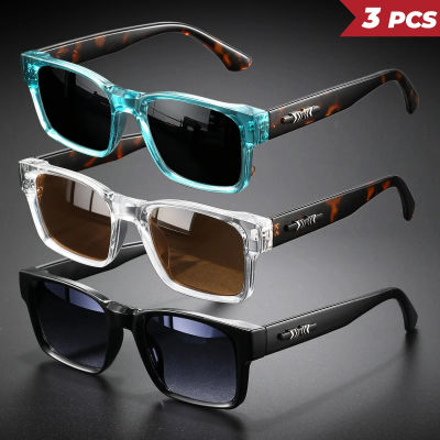 3 Pares de Gafas de Sol Unisex Retro Punk, Montura Cuadrada con Protección UV400, para Aventuras al Aire Libre, Estilo Casual, Gafas para Hombre