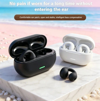 Auriculares Bluetooth T75 Fone 5.3, Auriculares Inalámbricos de Conducción Aérea, Clip para la Oreja, Cancelación de Ruido, Llamadas HD, Auriculares Deportivos para Juegos