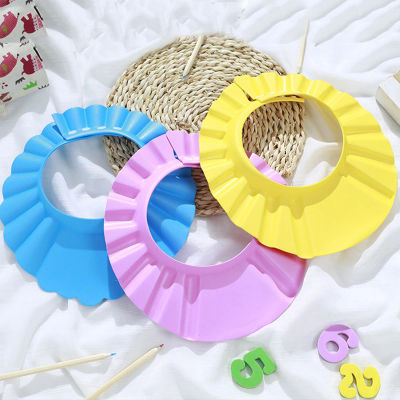 Gorro ajustable para Baby Shower, protección ocular para los oídos, impermeable, champú, visera de baño