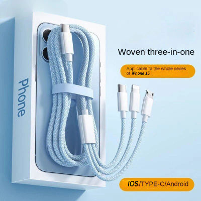 Cable de carga rápida 3 en 1 de 100W para Xiaomi, iPhone, Poco, Micro USB, Tipo C, cable cargador con múltiples puertos USB C.