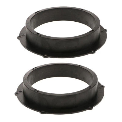 Espaciadores de montaje para altavoz de coche, anillos adaptadores de 6,5 pulgadas, anillo de soporte de montaje para Audi VW Magotan Skoda, negro, 2 piezas