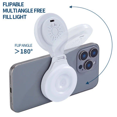 Luz de relleno de Selfie de teléfono móvil magnética portátil, luz de Selfie de teléfono recargable para Selfies/fotografía/TikTok/transmisión en vivo