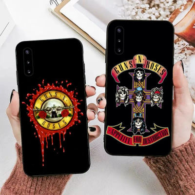 Funda de teléfono G-Guns N Roses Rock Band para Samsung Galaxy A13, A21s, A22, A31, A32, A52, A53, A71, A80, A91 funda de teléfono negra suave