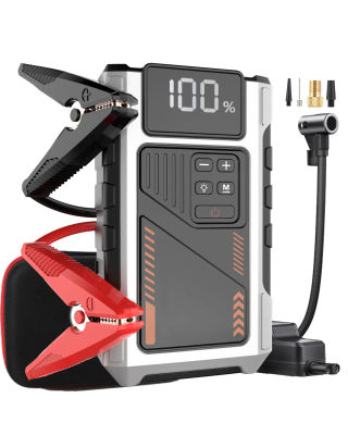Eigotrav U2 6000A Arrancador de batería de coche con compresor de aire de 150PSI Cargador de batería de energía de emergencia 12000mAh
