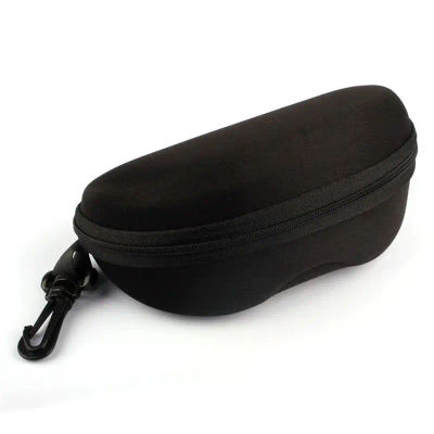 2025 Venta al por mayor de gafas de sol EVA negras, gafas de sol, estuche de gafas EVA, estuche con cremallera, estuche de exposición para gafas