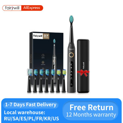 Fairywill-cepillo de dientes eléctrico FW-507, dispositivo con 5 modos, Cargador USB, temporizador