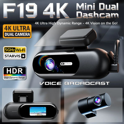 Cámara de salpicadero para coches, grabación 4K UHD, cámara delantera y trasera para coche, grabadora de visión nocturna HDR, Wi-Fi integrado, Monitor de aplicación de modo de estacionamiento 24H