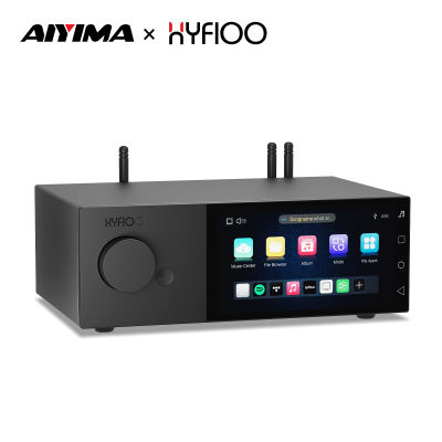 AIYIMA & HYFIOO DM100 Streamer de música reproductor multimedia Bluetooth 5,4 Audio inalámbrico 5,5 pulgadas LCD soporte AirPlay NAS Spotify