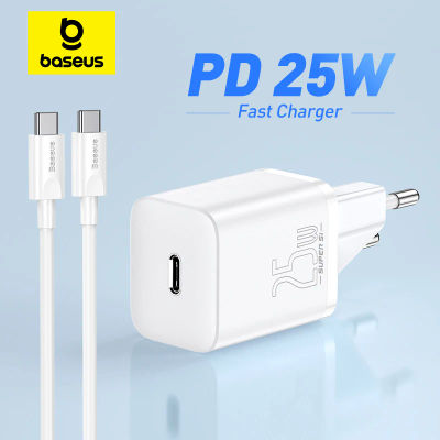 Baseus USB C cargador 25W soporte tipo C PD carga rápida cargador de teléfono portátil para iPhone 15 14 13 Pro Max Samsung S22 Tablet