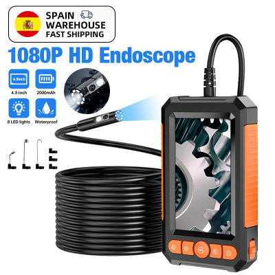 Cámara Endoscópica KERUI de 2MP con Pantalla IPS de 4.3 Pulgadas para Tuberías y Alcantarillado, Cámara de Inspección Impermeable de Doble Lente, Boroscopio con Monitor, Reparación de Automóviles,
