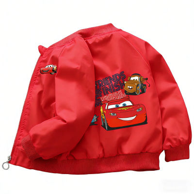 Chaqueta para niños de Cars Lightning McQueen, nueva chaqueta deportiva de primavera y otoño para bebés, niños y niñas, con cremallera, mangas largas, cortavientos