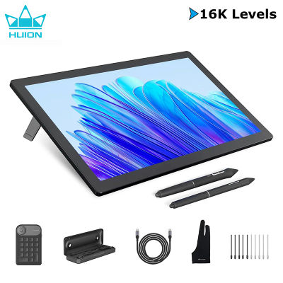 Huion Kamvas Pro 19 4K tabletas gráficas Monitor pantalla táctil de dedo de 18,4 "pantalla de dibujo 16K niveles bolígrafos de presión Mini teclado