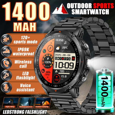 Reloj Inteligente Militar 2026 para Hombre, Batería de 1400mAh, Pantalla AMOLED de 1.7 Pulgadas, GPS Deportivo, Llamadas Bluetooth, Compatible con Android e iOS