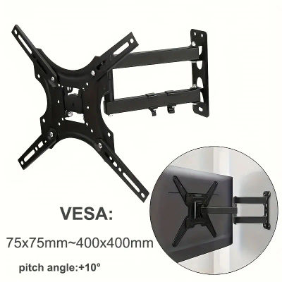 Soporte de pared para TV, Monitor LED LCD de 32-55 pulgadas, soporte de pared ajustable para TV, brazo largo extensible, soporte de pared para TV Max VESA 400x400mm