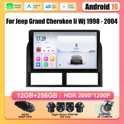 Android 16 para Jeep Grand Cherokee II WJ 1998-2004, Pantalla de Monitor, TV, GPS para Auto, Reproductor de Video, Autoradio, Navegación, Radio Estéreo