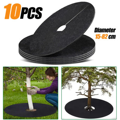 10 Uds. Nuevas esteras de protección para malas hierbas, tela de Control ecológico, anillo de mantillo, barrera redonda para malas hierbas, cubierta para plantas para jardín interior y exterior