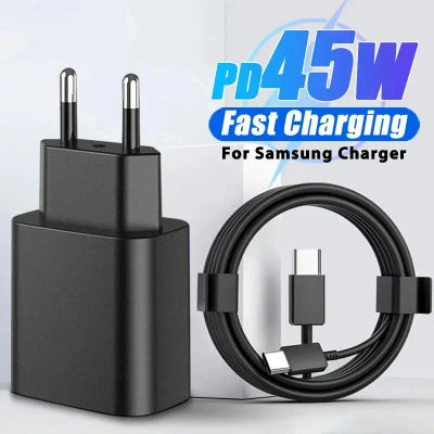 Cargador Superrápido PD de 45W para SAMSUNG S21 S22 S23 S24, Carga Ultra Rápida para Teléfono, Cable USB C, Adaptador de Pared de 2M