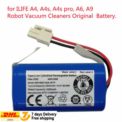 Batería de Litio Original de 14.8V 2600mAh para Aspiradora Robótica ILIFE A4 A4s V7 A6 V7s Plus, Batería INR18650 M26-4S1P