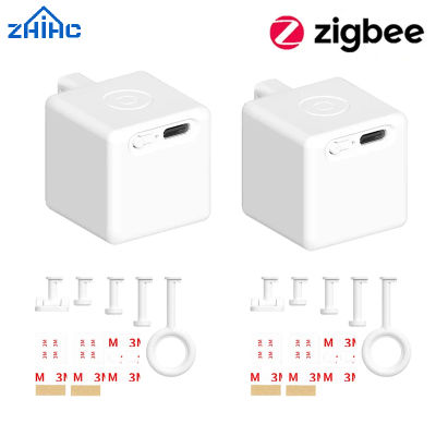 Tipo-C recargable Tuya Zigbee Smart Touch Fingerbot Plus 5V Robot botón empujador interruptor de brazo compatible con Alexa Google Home Alice
