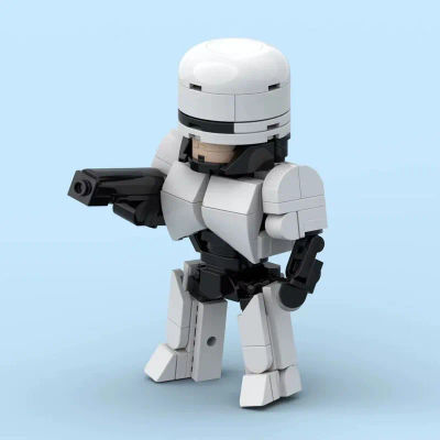 Bloques de construcción MOC, oficial de policía mecánico, juguete de ensamblaje para niños, artículo de decoración de modelo de robot, regalo de cumpleaños para niño