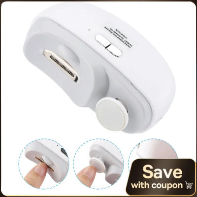 Cortauñas eléctrico, recortador de anicura automático con luz para adultos y bebés, tijeras para dedos de los pies, cortador de uñas para pulir pedicura