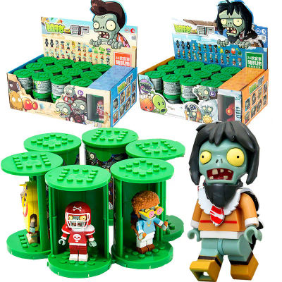 Plantas Vs Zombies 2 Fire Peashooter Zombie Army Caja ciega Modelo de escena de juego 50 estilos Colección de figuras de acción Regalos de juguetes para niños