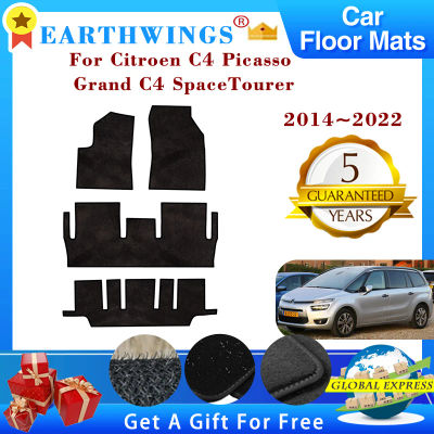 Para Citroen C4 Picasso Grand C4 SpaceTourer 7 plazas 2014 ~ 2022 alfombrillas de coche Panel almohadillas alfombras cubierta alfombras accesorios de automóvil