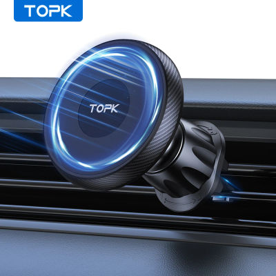 Soporte magnético para teléfono de coche TOPK, soporte para teléfono de coche con ventilación de aire para Magsafe iPhone 15 14 13 ProMax Xiaomi Samsung, soporte magnético fuerte