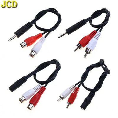 JCD 3,5mm Jack macho hembra a 2 RCA Cable de Audio estéreo convertidor Cable teléfono ordenador altavoz TV línea de conexión AV