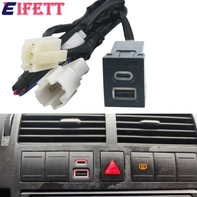 Cargador de teléfono para coche de 12V/24V, adaptador de corriente de puerto de carga USB doble QC3.0 tipo C PD para VW Polo 9N 9N3 2004-2011, piezas de coche
