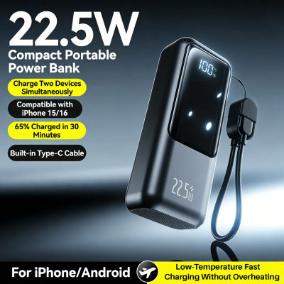 Mini batería externa portátil de carga rápida de 10000mAh, cargador bidireccional PD22.5W para Samsung, iPhone, Xiaomi