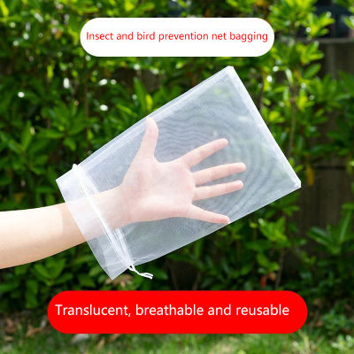 50 Bolsas de Malla Protectora para Frutas, Anti-Pájaros, Anti-Insectos, Cubierta Protectora para Plantas de Uva de Jardín