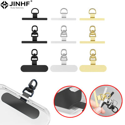 Pestaña de sujeción giratoria para teléfono, junta de parche de Metal, conector de cordón para teléfono móvil, correas de cordón para teléfono, tarjetas, pestaña de cordón colgante, 360