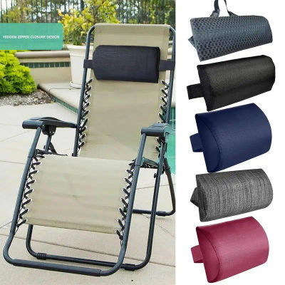 Cojín para tumbona de jardín, almohada para el cuello, reposacabezas reclinable, silla de playa, almohada para campamento, terraza, sillón, descanso para el almuerzo