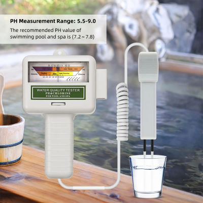 Medidor de pH Portátil para Piscinas, Monitor de Calidad del Agua, Probador de Cloro pH Cl2