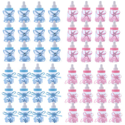 Paquete de 6/12 Biberones de Plástico Azules y Rosas, Caja de Dulces para Bodas, Revelación de Género, Baby Shower, Regalos para Fiestas de Cumpleaños