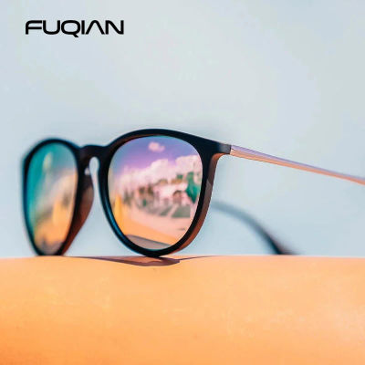 Gafas de sol polarizadas redondas clásicas para hombre y mujer, gafas de sol de conducción a la moda, gafas de sol Vintage negras y rosas, gafas de viaje UV400
